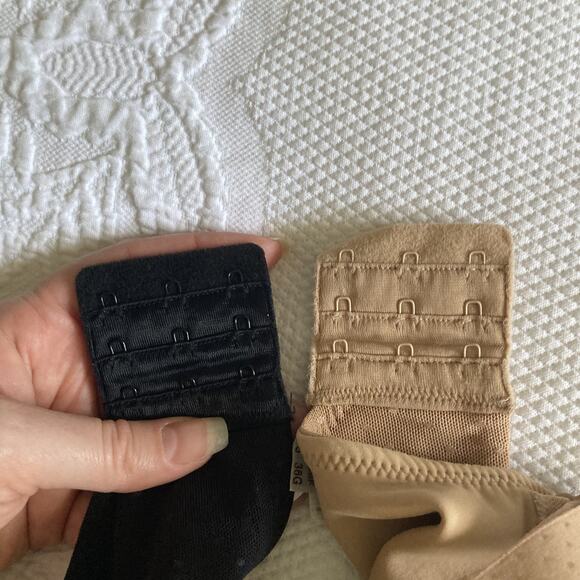 Wacoal Lot of 2 Bras 36G Bra 857303 Back Appeal Minimizer black & nude - Picture 13 of 15